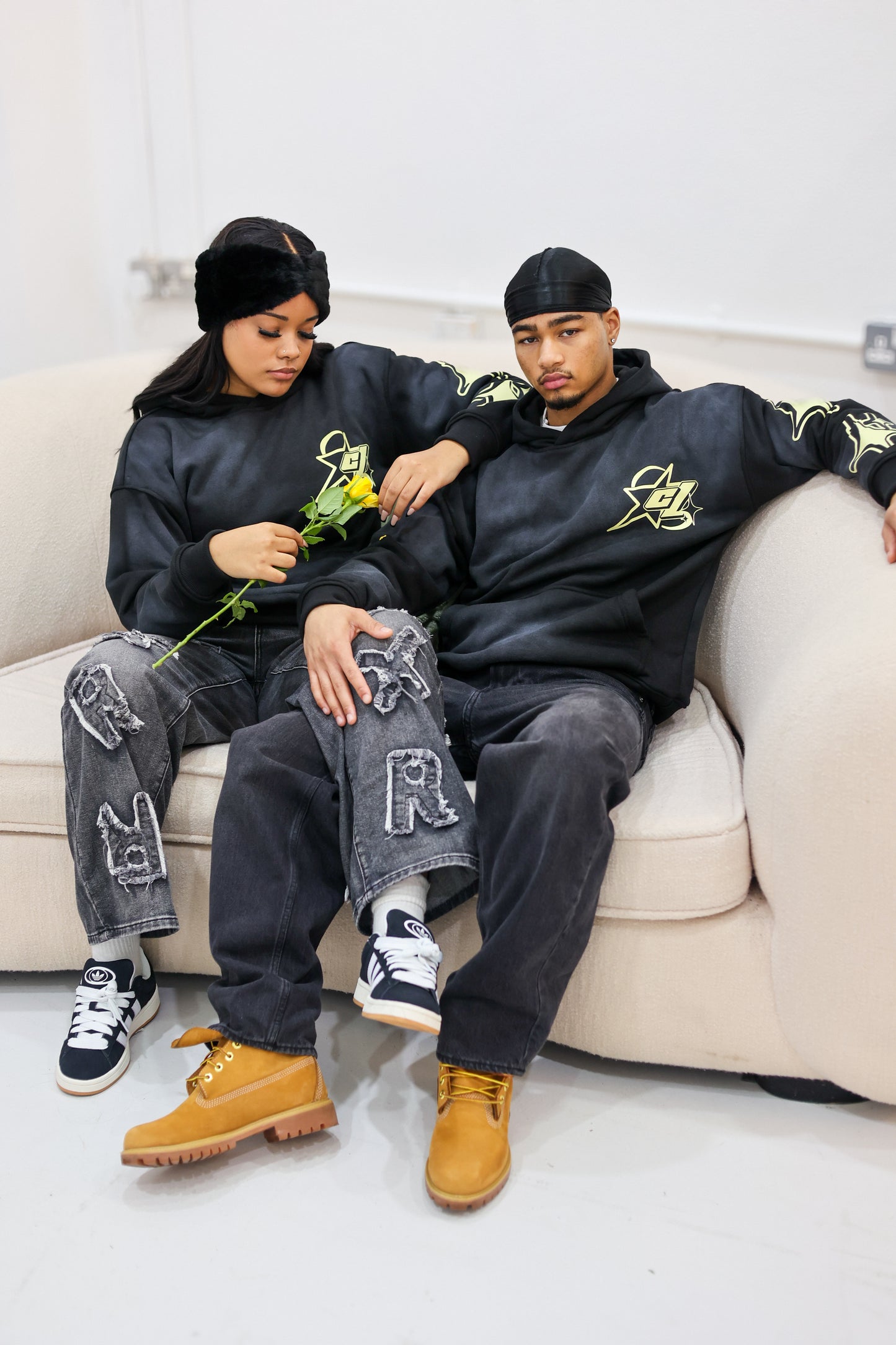 TTR WASHED HOODIE - BLACK