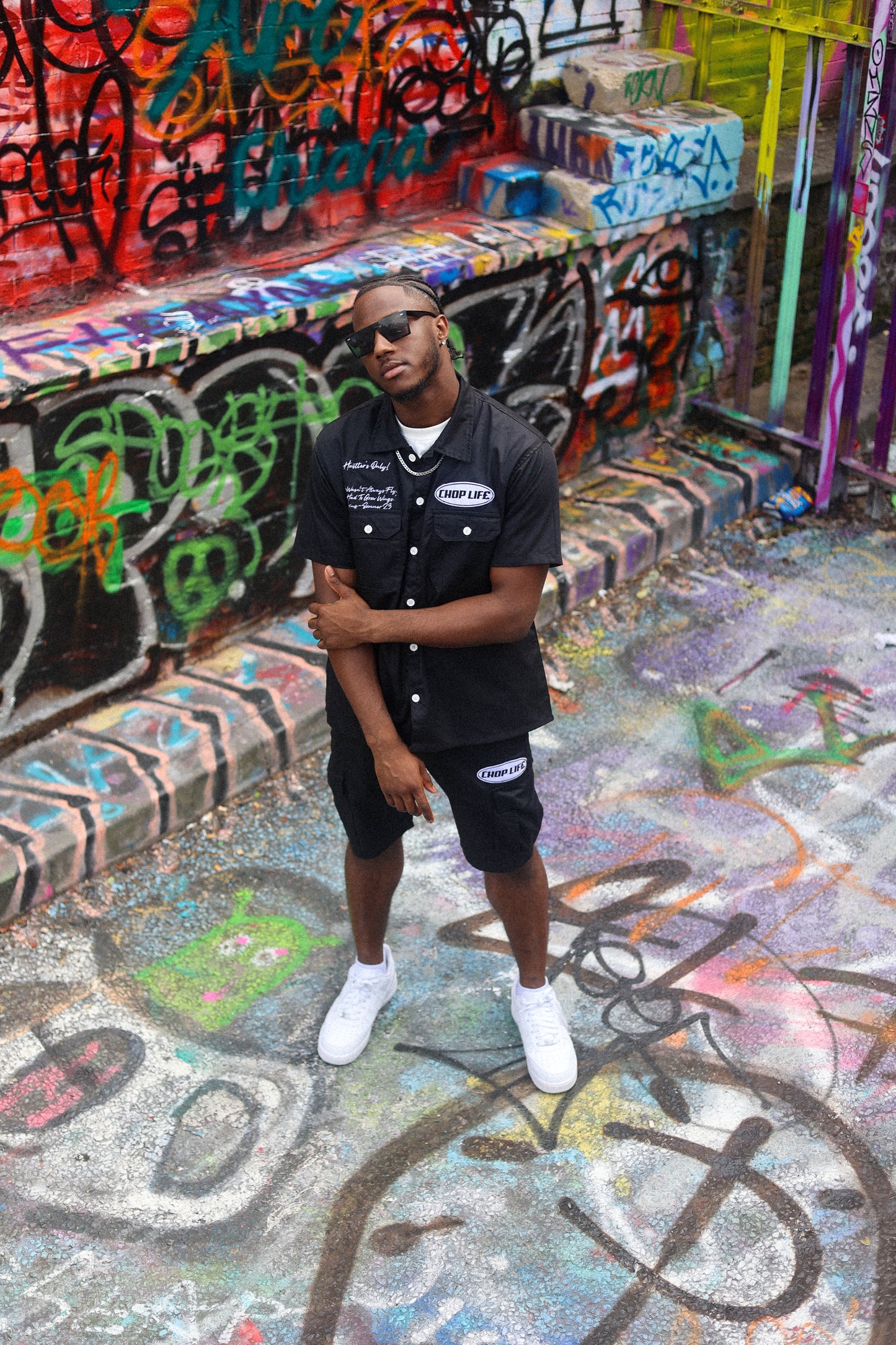 WORK CARGO SHORTS - BLACK