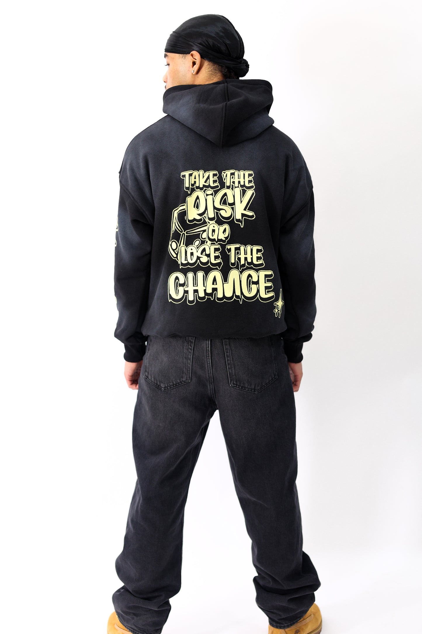 TTR WASHED HOODIE - BLACK