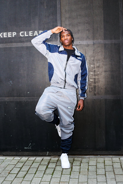 SHELL TRACKSUIT - GREY/NAVY