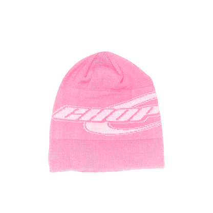 RACER KNITTED BEANIE HAT - PINK