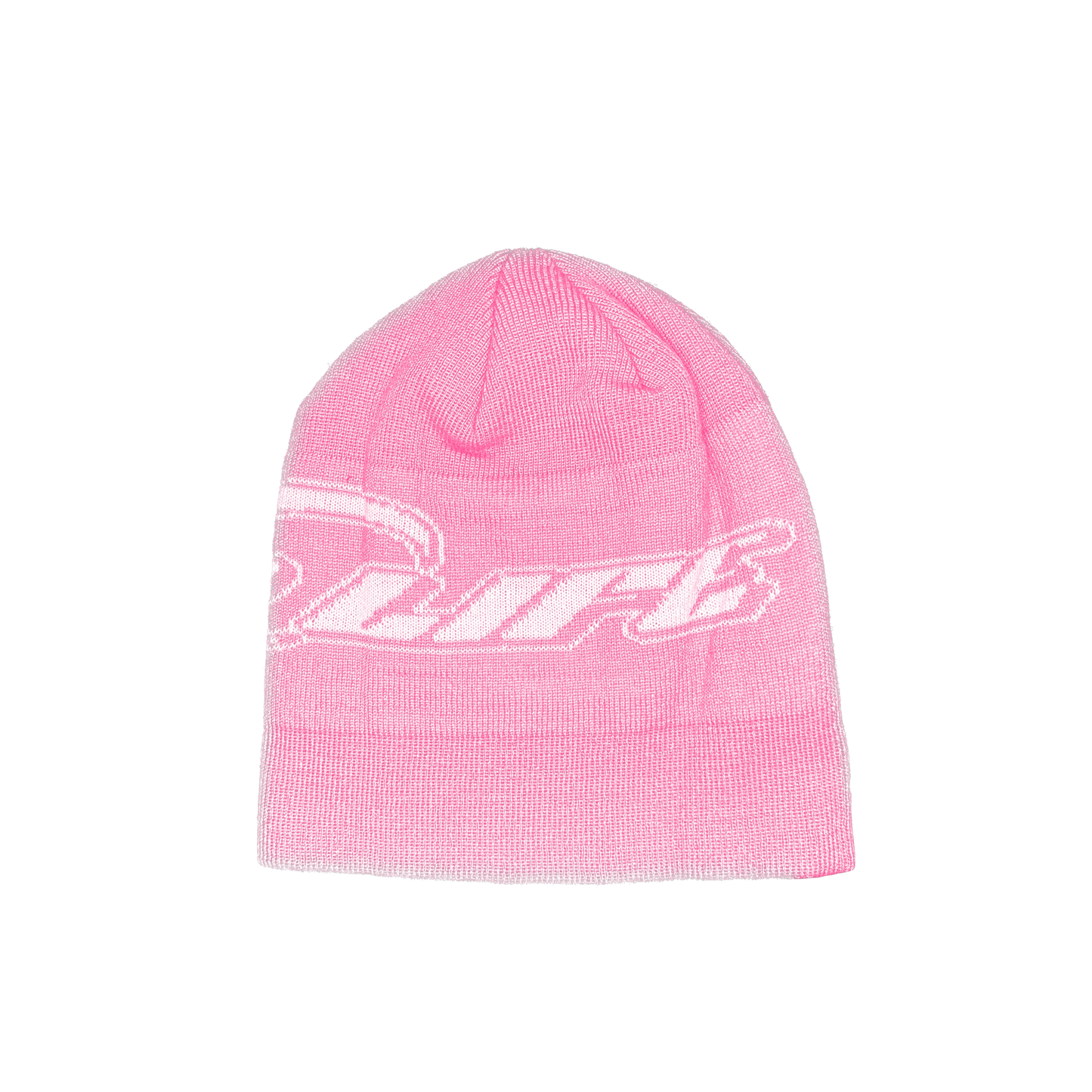 RACER KNITTED BEANIE HAT - PINK