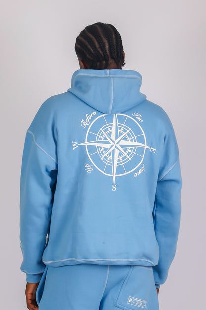 BEFORE THE COME-UP PUFF PRINT HOODIE - BABY BLUE