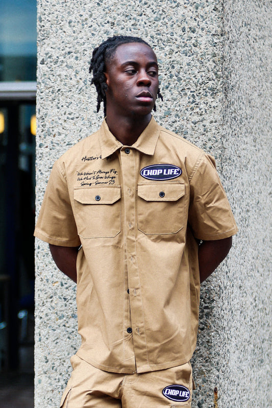 WORK SHORT SLEEVE SHIRT - KHAKI