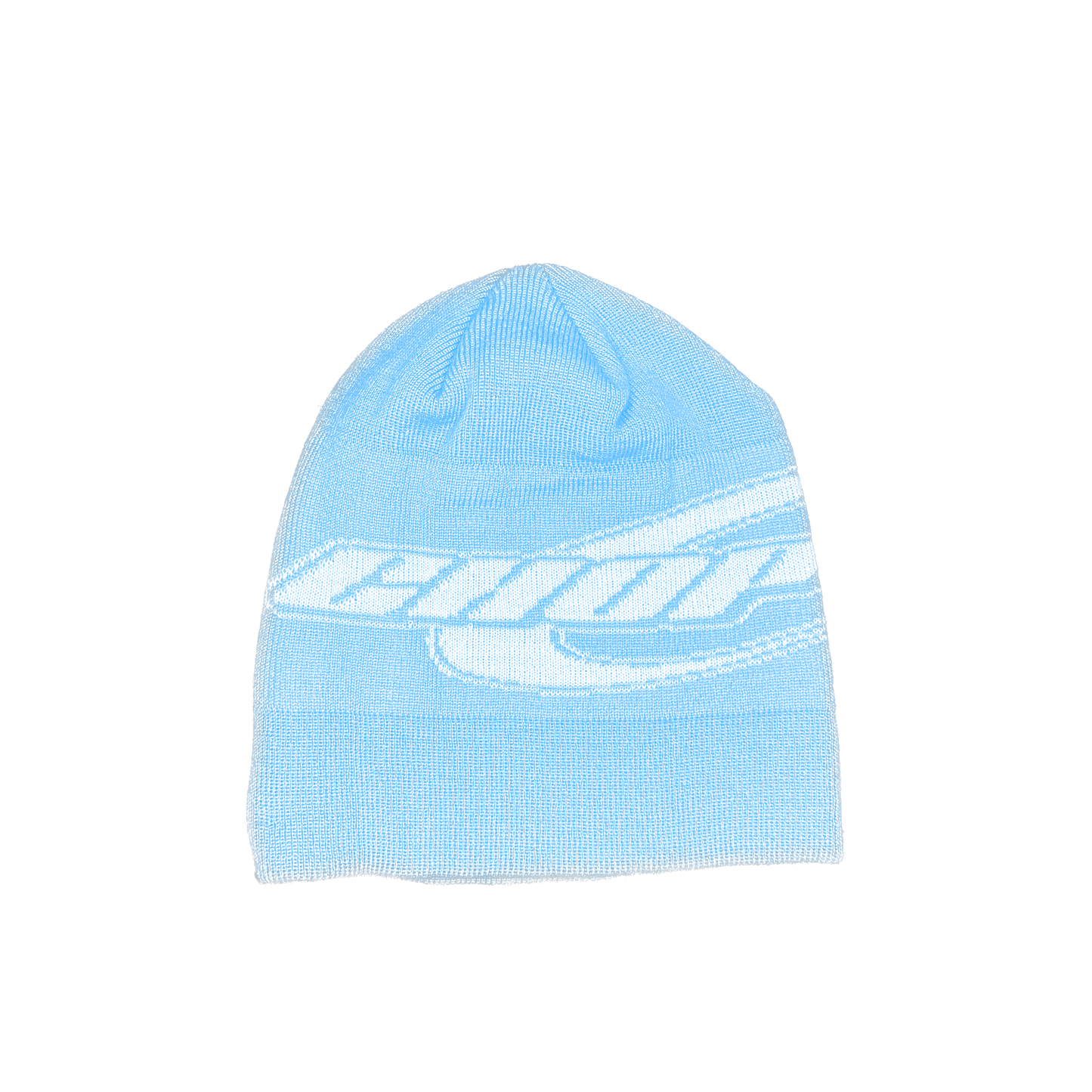 RACER KNITTED BEANIE HAT - BABY BLUE