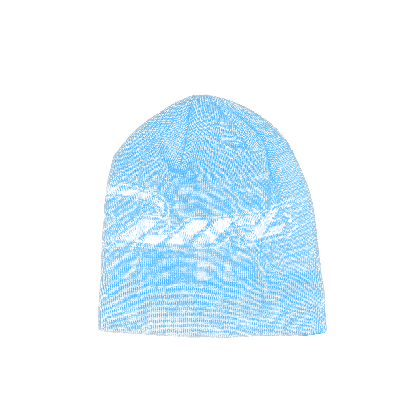 RACER KNITTED BEANIE HAT - BABY BLUE